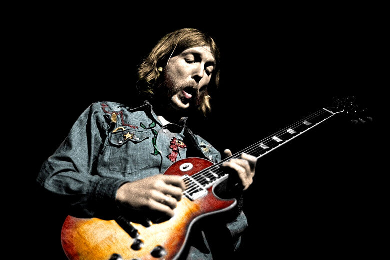 Duane Allman mit seiner Gibson Les Paul Standard VCS
