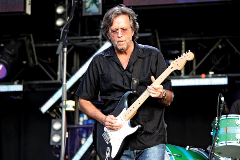 Eric Clapton mit seiner Fender Clapton Strat Custom