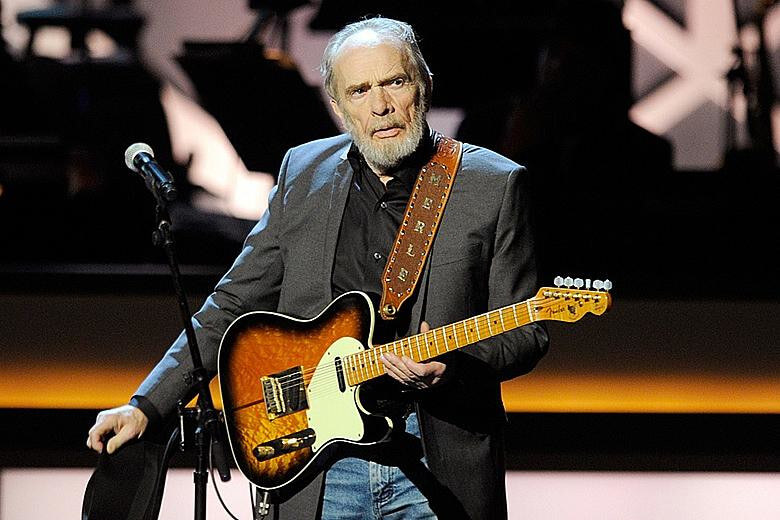 Merle Haggard mit seiner Fender Signature Tele