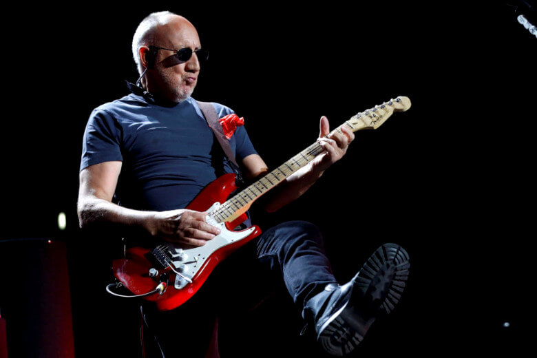 Pete Townshend mit seiner Fender Stratocaster