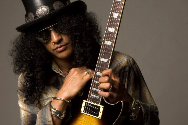 Slash mit seiner Gibson Les Paul Slash Standard